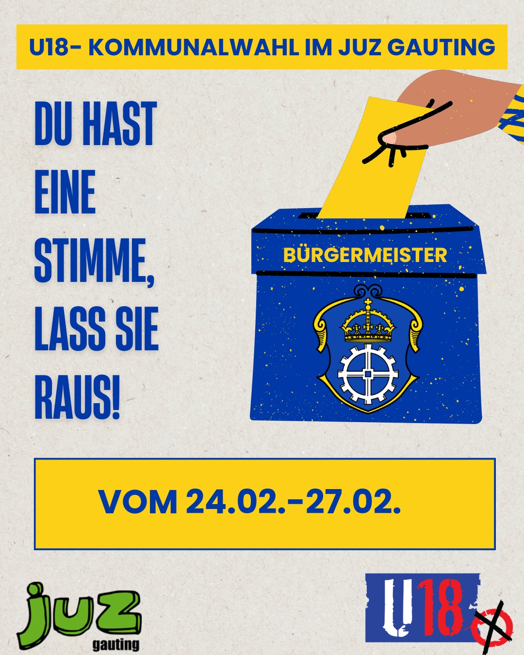 The future is in your hands Make your voice heard by casting your vote